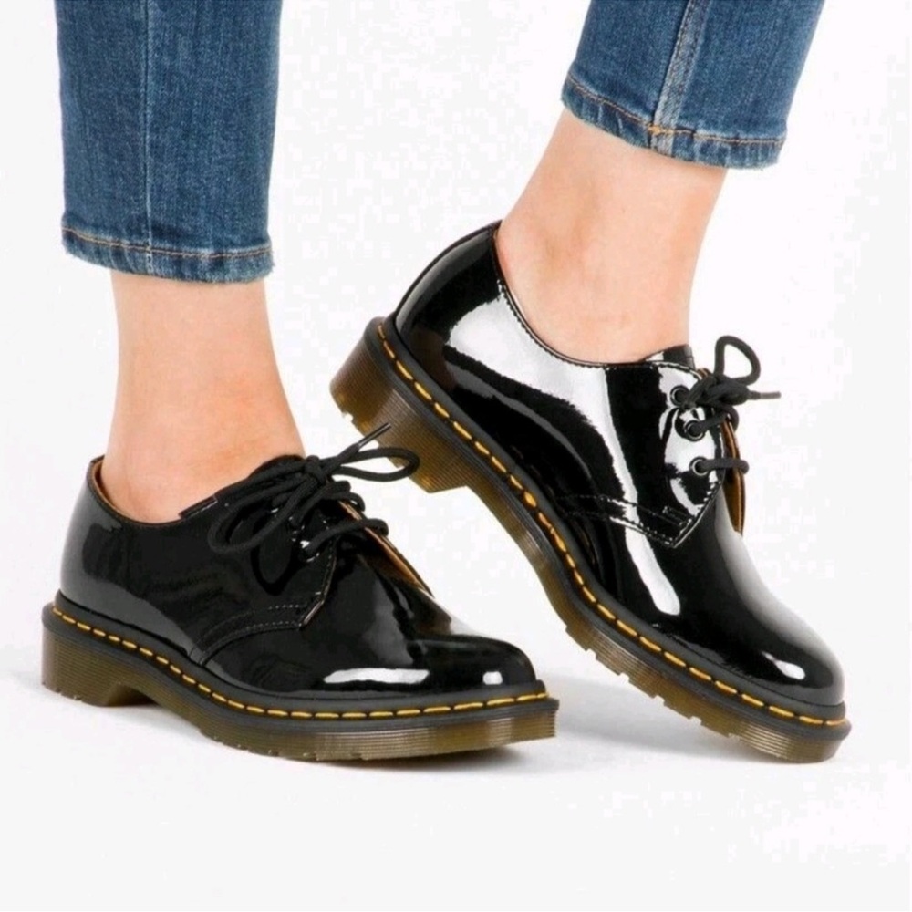 Doc Martens 1461 Black Patent Womens 7
